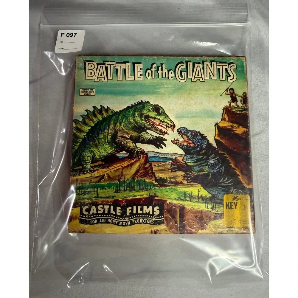 Vintage Castle Films Battle of the Giants 8mm Movie Reel No 1014 Sci-Fi Monster
